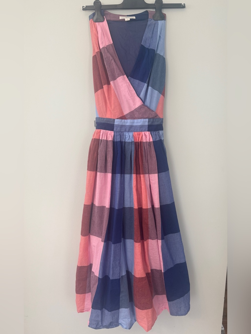 1901 Plaid Cotton Wrap-Style Dress Size 2